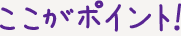 ここがポイント！