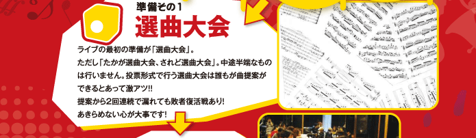 準備その1　選曲大会