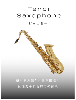 テナーサックス 魅せる&聴かせるを堪能!個性あふれる迫力の音色 Jérémie ジェレミー