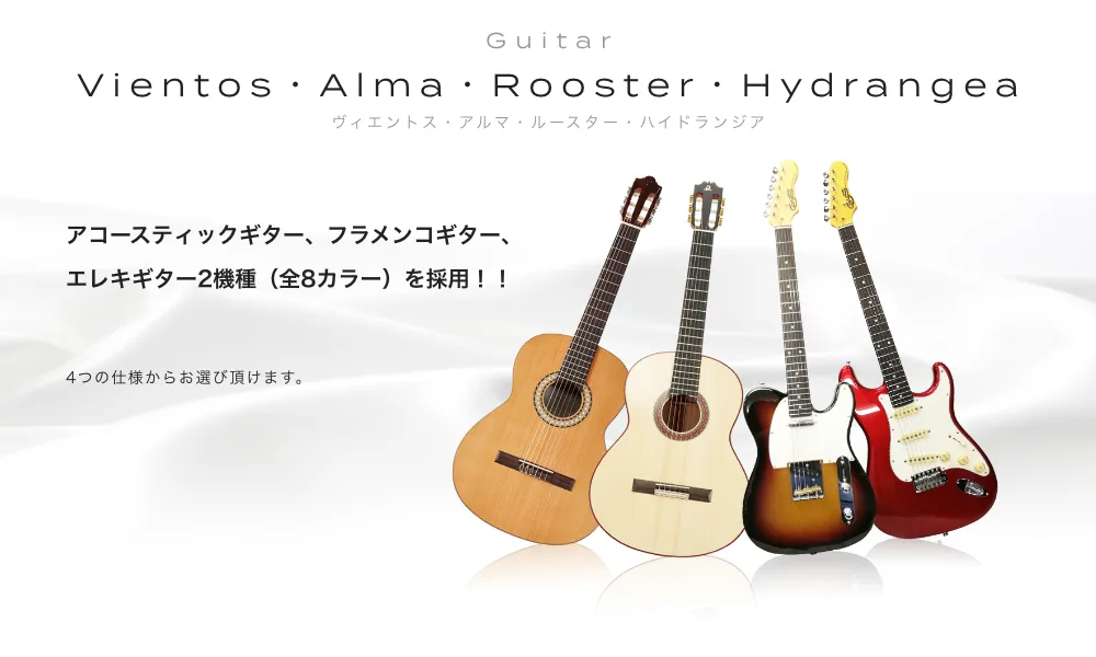 Guitar Vientos Alma Maneuver Rooster Hydrangea ベントス　アルマ　マニューバ　ルースター　ハイドランジア