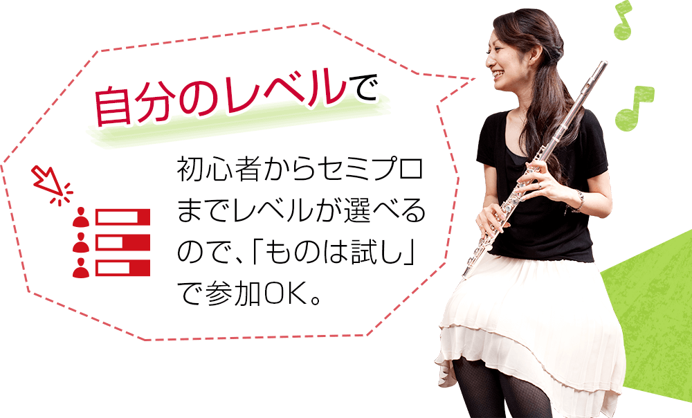 自分のレベルで 初心者からセミプロまでレベルが選べるので、「ものは試し」で参加OK。